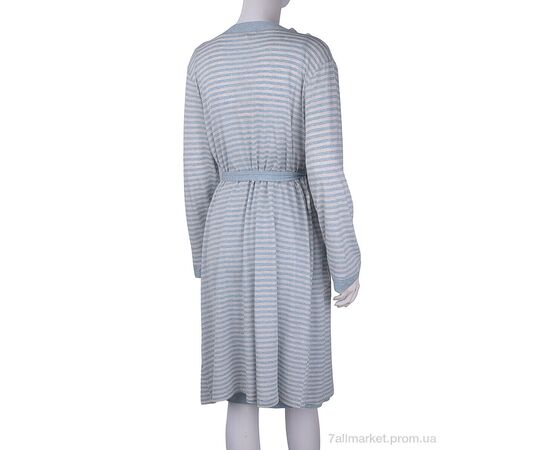Халат жіночий Весна/осінь 16097 l.blue (3 шт. р.сіткаM-XL) "Textile" недорого оптом від прямого постачальника, зображення 2