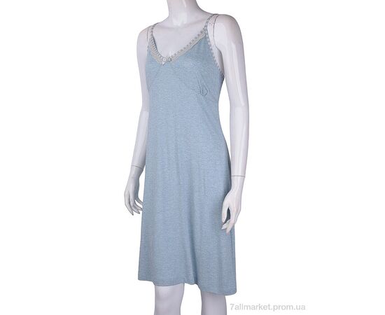 Халат жіночий Весна/осінь 16097 l.blue (3 шт. р.сіткаM-XL) "Textile" недорого оптом від прямого постачальника, зображення 3