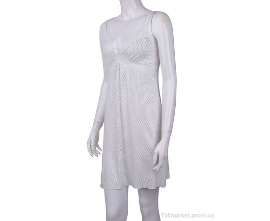 Халат жіночий Весна/осінь 16145 white (3 шт. р.сіткаS-L) "Textile" недорого оптом від прямого постачальника, зображення 3