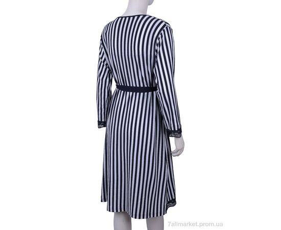 Халат жіночий Весна/осінь 16091 navy (4 шт. р.сіткаS-XL) "Textile" недорого оптом від прямого постачальника, зображення 2