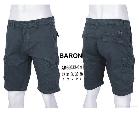 Фотография Шорты мужские Лето AK65032-6 (8 шт. р.сетка 32-40) "Baron" недорого оптом от прямого поставщика, изображение 4