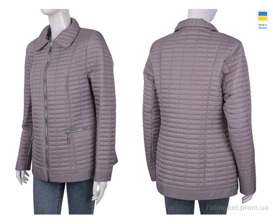 Фотография Куртка женская Весна/осень 2409 т.бежевий (6 шт. р.сетка 50-60) "Tatiana-DIVO" недорого оптом от прямого поставщика, изображение 3