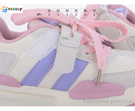Кросівки дитячі модні Весна/осінь BY3662-4C (8 пар р.32-37) "Bessky-Kellaifeng" недорого оптом від прямого постачальника, зображення 4