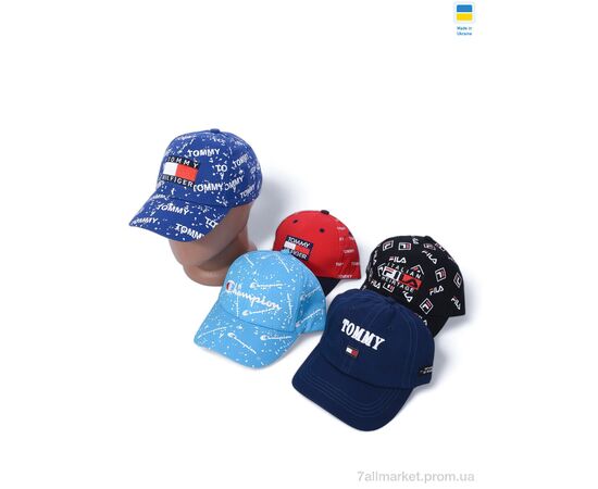 Фотография Кепка детская Лето Бейсболка дитяча 002-2 mix (5 шт. р.сетка 54-56) "VIOLA" недорого оптом от прямого поставщика, изображение 2