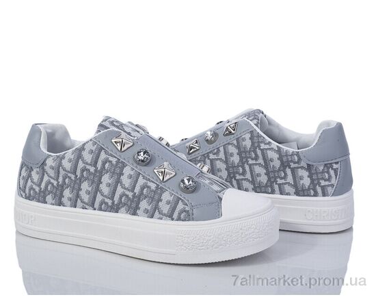 Фотография Кеды женские стильные Весна/осень HD11(197-175) grey (8 пар р.36-41) "Violeta" недорого оптом от прямого поставщика, изображение 2