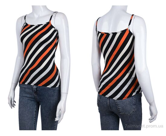 Фотография Майка женская Лето 233 смужка помаранчева (1 шт. р.сетка 34) "Vande Grouff" недорого оптом от прямого поставщика, изображение 3