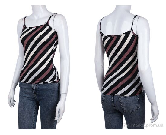 Фотография Майка женская Лето 233 смужка сіра (1 шт. р.сетка 34) "Vande Grouff" недорого оптом от прямого поставщика, изображение 3