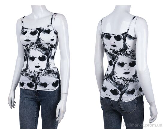 Фотография Майка женская Лето 233 обличчя (2 шт. р.сетка 38-40) "Vande Grouff" недорого оптом от прямого поставщика, изображение 3