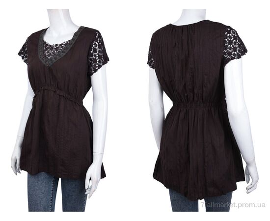 Фотография Женская блузка Лето 508 (08886) brown (3 шт. р.сетка S-L) "Obuvok" недорого оптом от прямого поставщика, изображение 3
