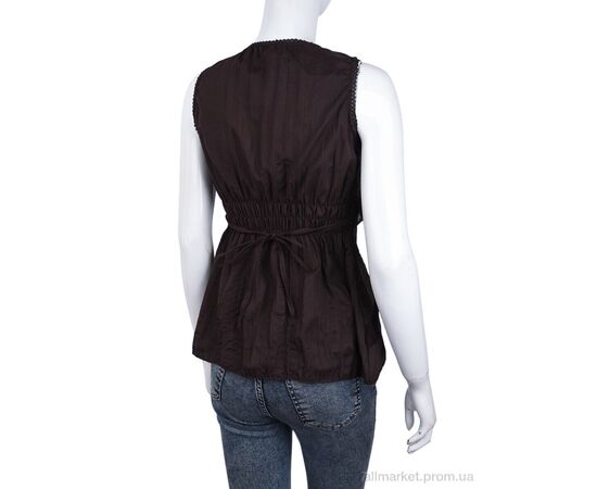 Фотография Женская блузка Лето 511 (08884) brown (3 шт. р.сетка S-L) "Obuvok" недорого оптом от прямого поставщика, изображение 2
