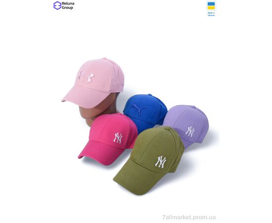 Кепка унісекс Літо PL001-8 mix (5 шт. р.сіткаOne size) "Reluna Group" недорого оптом від прямого постачальника, зображення 2