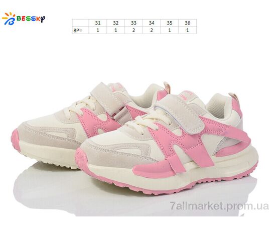 Кросівки дитячі модні Весна/осінь BY3707-4C (8 пар р.31-36) "Bessky-Kellaifeng" недорого оптом від прямого постачальника, зображення 2