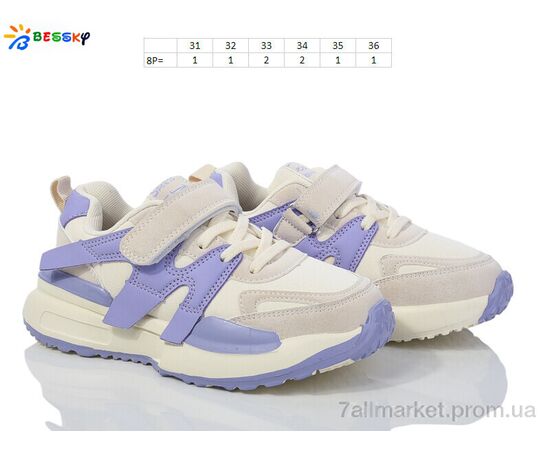 Кросівки дитячі модні Весна/осінь BY3707-5C (8 пар р.31-36) "Bessky-Kellaifeng" недорого оптом від прямого постачальника, зображення 2