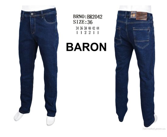 Фотография Джинсы мужские Весна/осень BR2042 (8 шт. р.сетка 34-44) "Baron" недорого оптом от прямого поставщика, изображение 4