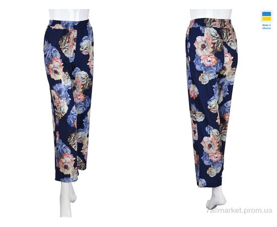 Жіночі брюки Літо 073 navy (3 шт. р.сіткаS-L) "Textile" недорого оптом від прямого постачальника, зображення 3