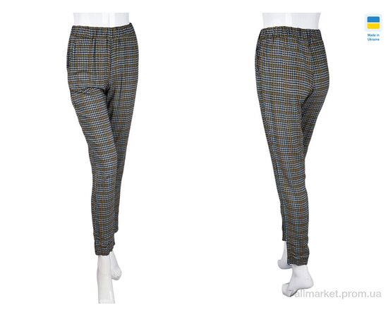 Жіночі брюки Літо 074 brown (4 шт. р.сіткаL-3XL) "Textile" недорого оптом від прямого постачальника, зображення 3