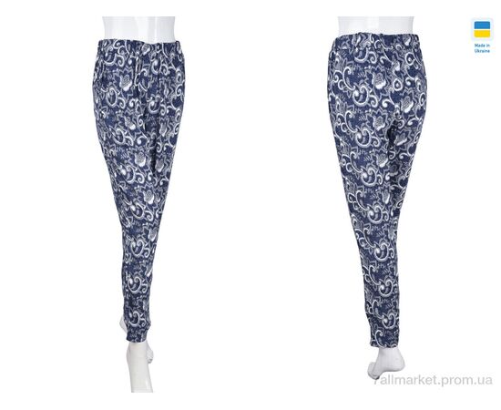 Жіночі брюки Літо 074 blue (4 шт. р.сіткаL-3XL) "Textile" недорого оптом від прямого постачальника, зображення 3