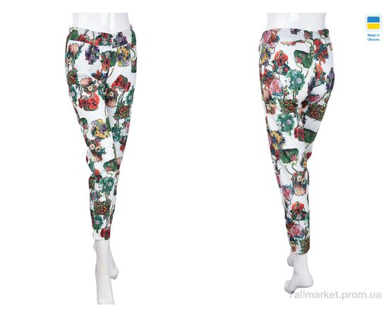 Жіночі брюки Літо 122 white (4 шт. р.сіткаS-XL) "Textile" недорого оптом від прямого постачальника, зображення 3