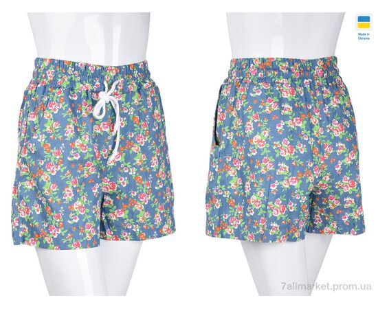 Фотография Шорты женские Лето 22 blue (4 шт. р.сетка S-XL) "Textile" недорого оптом от прямого поставщика, изображение 3