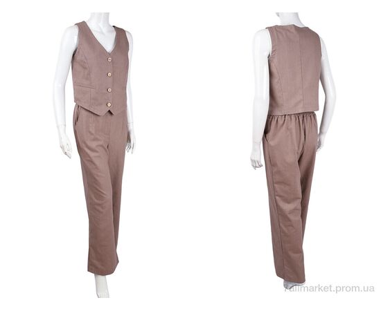 Фотография Женский костюм Лето 1031 мокко (3 шт. р.сетка 36-40) "Vande Grouff" недорого оптом от прямого поставщика, изображение 3