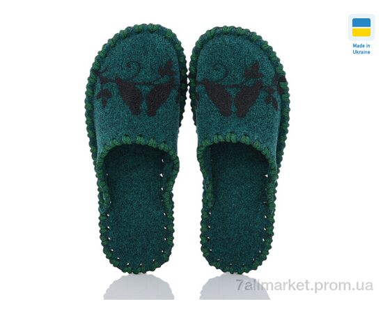 Фотография Тапки женские для дома Весна/осень 295W зелений (9 пар р.36-41) "Active" недорого оптом от прямого поставщика, изображение 2