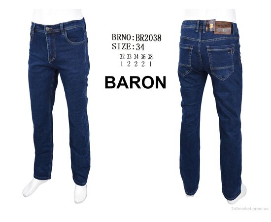 Джинси чоловічі Весна/осінь BR2038 (8 шт. р.сітка32-38) "Baron" недорого оптом від прямого постачальника, зображення 4