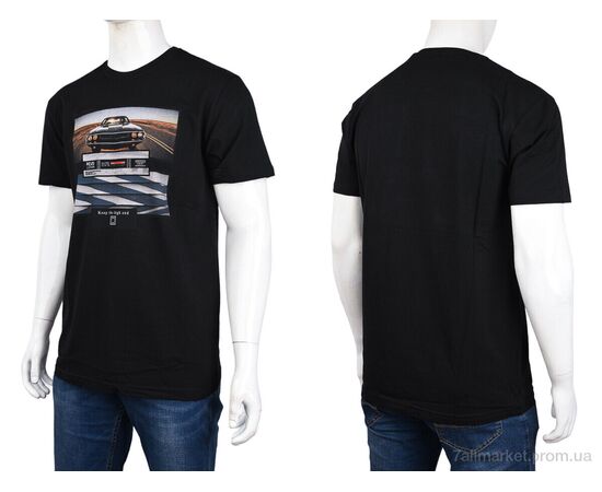 Фотография Футболка мужская Лето 3707-114-1 black (4 шт. р.сетка M-2XL) "Мир" недорого оптом от прямого поставщика, изображение 3