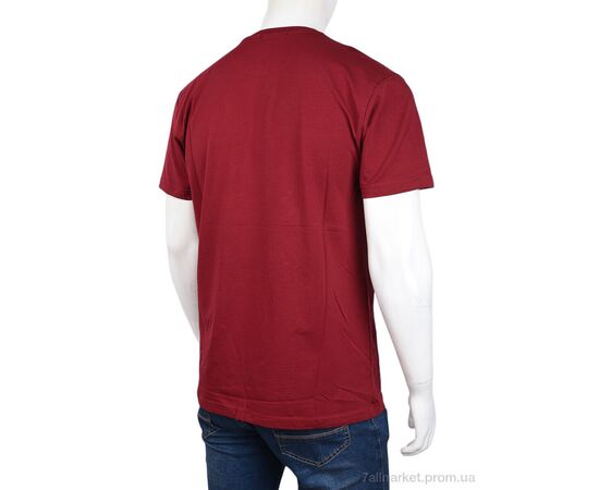 Фотография Футболка мужская Лето 3707-114-6 bordo (4 шт. р.сетка M-2XL) "Мир" недорого оптом от прямого поставщика, изображение 2