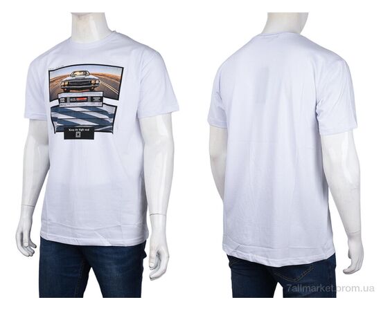 Фотография Футболка мужская Лето 3707-114-7 white (4 шт. р.сетка M-2XL) "Мир" недорого оптом от прямого поставщика, изображение 3