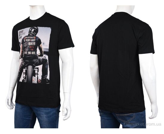 Фотография Футболка мужская Лето 3707-0091-1 black (4 шт. р.сетка M-2XL) "Мир" недорого оптом от прямого поставщика, изображение 3