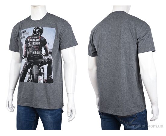 Фотография Футболка мужская Лето 3707-0091-2 grey (4 шт. р.сетка M-2XL) "Мир" недорого оптом от прямого поставщика, изображение 3