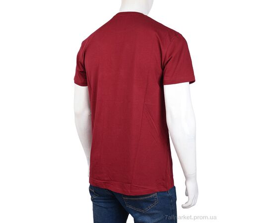 Фотография Футболка мужская Лето 3707-0091-3 bordo (4 шт. р.сетка M-2XL) "Мир" недорого оптом от прямого поставщика, изображение 2