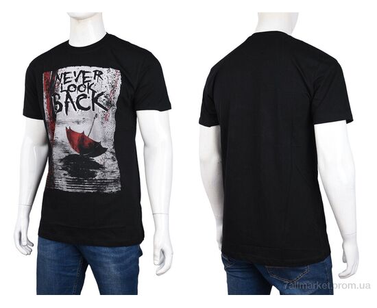 Фотография Футболка мужская Лето 3707-111-1 black (4 шт. р.сетка M-2XL) "Мир" недорого оптом от прямого поставщика, изображение 3