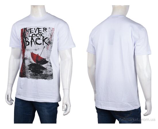 Фотография Футболка мужская Лето 3707-111-6 white (4 шт. р.сетка M-2XL) "Мир" недорого оптом от прямого поставщика, изображение 3