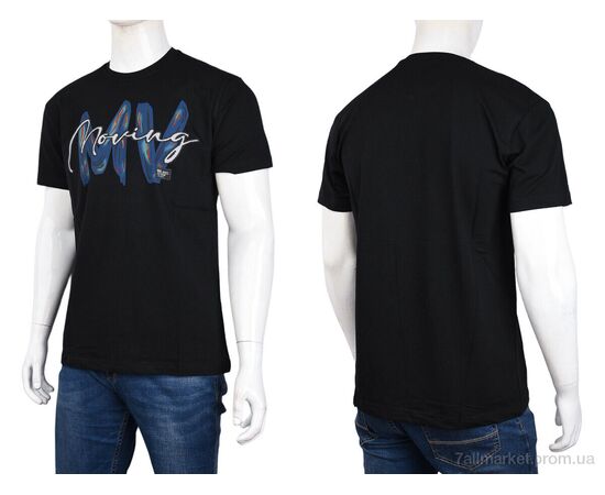 Фотография Футболка мужская Лето 3707-167-1 black (4 шт. р.сетка M-2XL) "Мир" недорого оптом от прямого поставщика, изображение 3