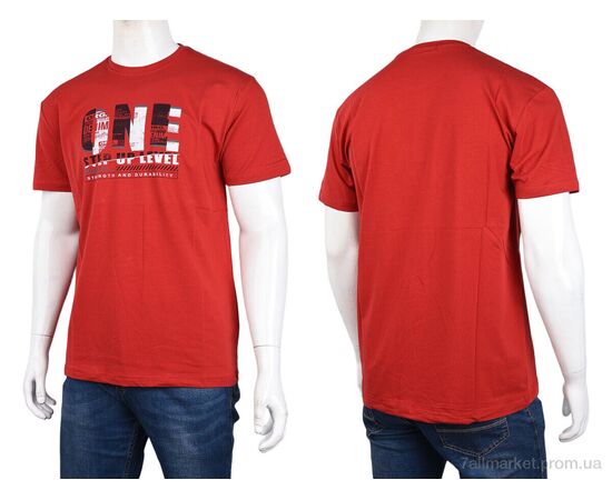 Фотография Футболка мужская Лето 3707-073-2 red (4 шт. р.сетка M-2XL) "Мир" недорого оптом от прямого поставщика, изображение 3