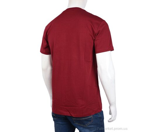 Футболка чоловіча Літо 3707-112-4 bordo (4 шт. р.сіткаM-2XL) "Мир" недорого оптом від прямого постачальника, зображення 2