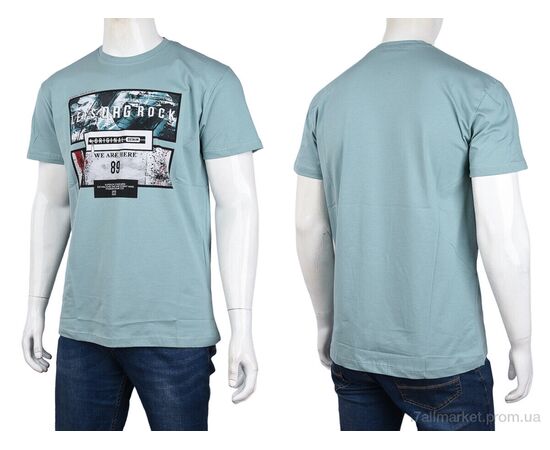 Фотография Футболка мужская Лето 3707-112-5 green (4 шт. р.сетка M-2XL) "Мир" недорого оптом от прямого поставщика, изображение 3