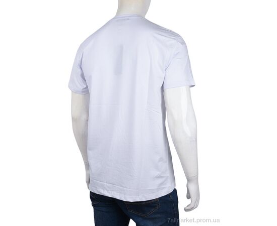 Футболка чоловіча Літо 3707-112-1 white (4 шт. р.сіткаM-2XL) "Мир" недорого оптом від прямого постачальника, зображення 2