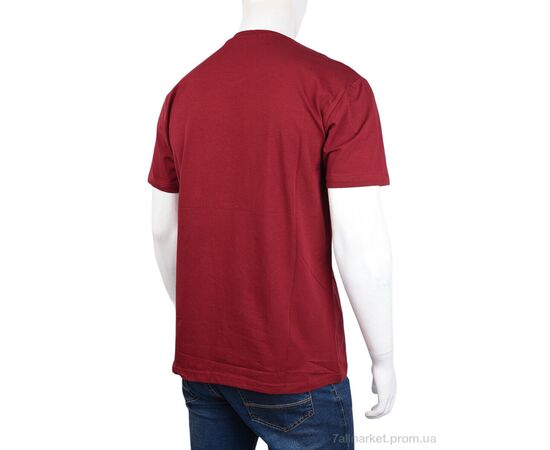 Фотография Футболка мужская Лето 3707-113-6 bordo (4 шт. р.сетка M-2XL) "Мир" недорого оптом от прямого поставщика, изображение 2