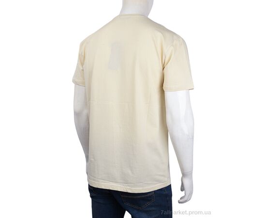 Футболка чоловіча Літо 3707-113-9 beige (4 шт. р.сіткаM-2XL) "Мир" недорого оптом від прямого постачальника, зображення 2
