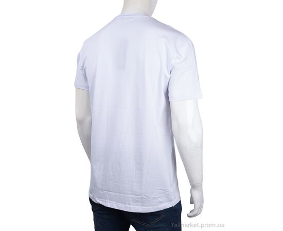 Футболка чоловіча Літо 3707-113-11 white (4 шт. р.сіткаM-2XL) "Мир" недорого оптом від прямого постачальника, зображення 2