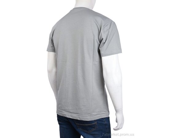 Футболка чоловіча Літо 3707-110-6 grey (4 шт. р.сіткаM-2XL) "Мир" недорого оптом від прямого постачальника, зображення 2