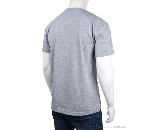 Футболка чоловіча Літо 3707-110-7 grey (4 шт. р.сіткаM-2XL) "Мир" недорого оптом від прямого постачальника, зображення 2