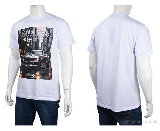 Фотография Футболка мужская Лето 3707-104-6 white (4 шт. р.сетка M-2XL) "Мир" недорого оптом от прямого поставщика, изображение 3