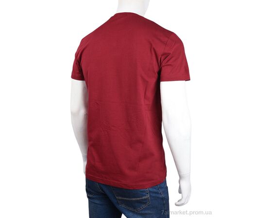 Фотография Футболка мужская Лето 3707-079-4 bordo (4 шт. р.сетка M-2XL) "Мир" недорого оптом от прямого поставщика, изображение 2