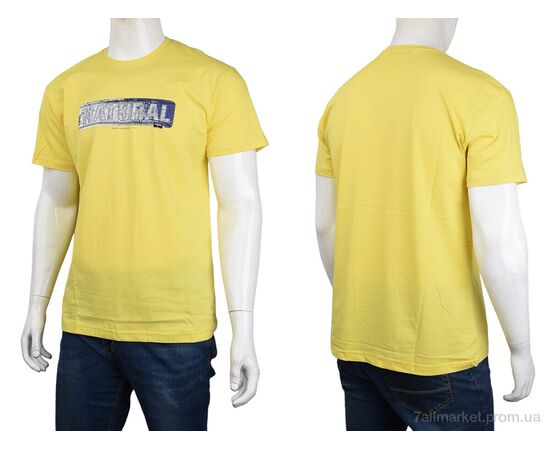 Фотография Футболка мужская Лето 3707-079-5 yellow (4 шт. р.сетка M-2XL) "Мир" недорого оптом от прямого поставщика, изображение 3