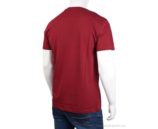 Фотография Футболка мужская Лето 3707-0057-2 bordo (4 шт. р.сетка M-2XL) "Мир" недорого оптом от прямого поставщика, изображение 2