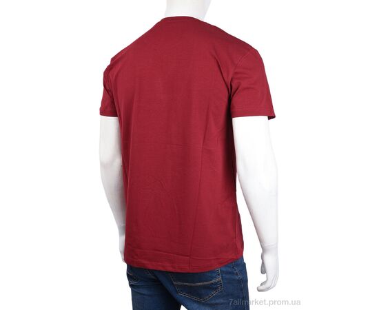 Фотография Футболка мужская Лето 3707-087-4 bordo (4 шт. р.сетка M-2XL) "Мир" недорого оптом от прямого поставщика, изображение 2