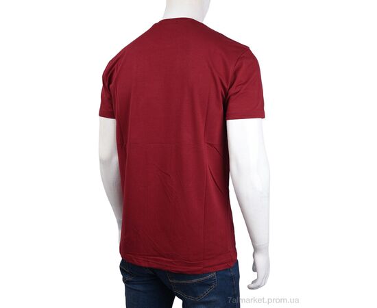 Фотография Футболка мужская Лето 3707-0094-1 bordo (4 шт. р.сетка M-2XL) "Мир" недорого оптом от прямого поставщика, изображение 2